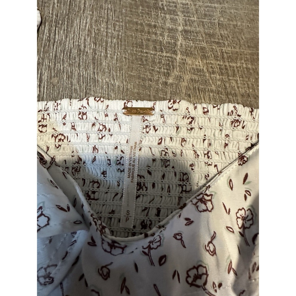 Free People Stay With‎ You Floral Cropped Tank Top Size Small S - Picture 4 of 9